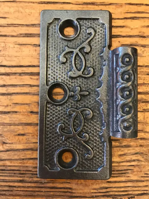 Antique Cast Iron Steeple Tip Door Hinge, Left Half Only - 3½" x 3½"