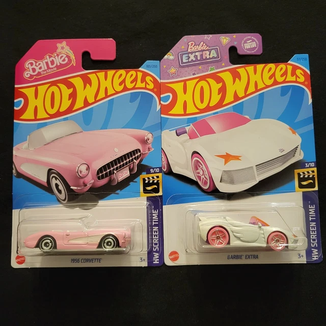 HOT WHEELS 2023 BARBIE The Movie 1956 CORVETTE Lot of 5 FACTORY SEALED