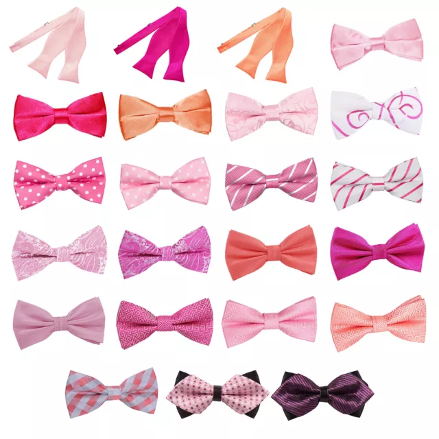 Cravatta a pois paisley rosa da uomo motivo floreale paisley a pois di DQT