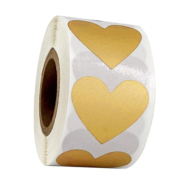 300 Stck./Rolle Aufkleber Handgefertigt Backen Etiketten Lebensmittel Scrapbooking Gold 3