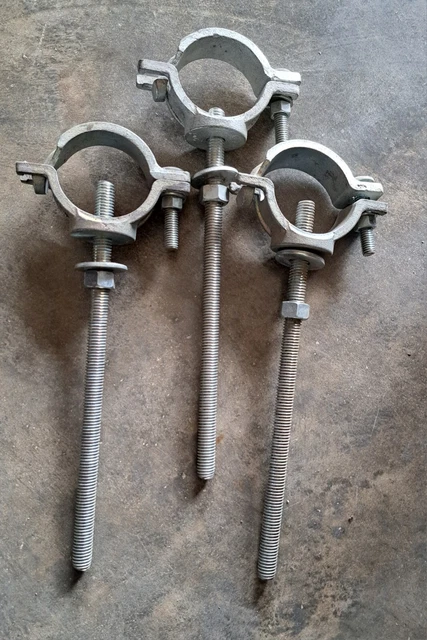 Cline, Malleable Mast Support Clamp for 2" Conduit, lot of 3