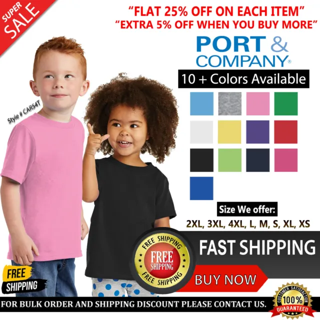 Port & Company Toddler Short Sleeve Core 100% Cotton T-Shirt - CAR54T