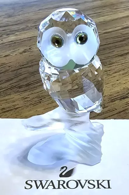 🦉 Swarovski Crystal "Up in the Trees", Owl on a Branch" Figurine, Frosted Base