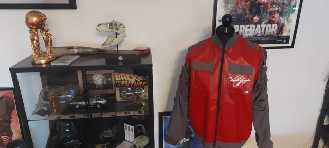 Zurück in die Zukunft Marty McFly Jacke Unterschrieben Autogramm Zertifiziert