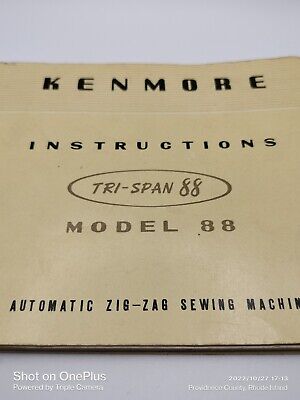 Manual de instrucciones máquina de coser Sears Kenmore 1961 Tri-Span 88 Zig-Zag de colección