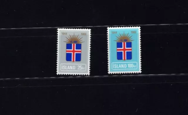 Iceland 408-09 Flags Set MNH Complete Set A7SC
