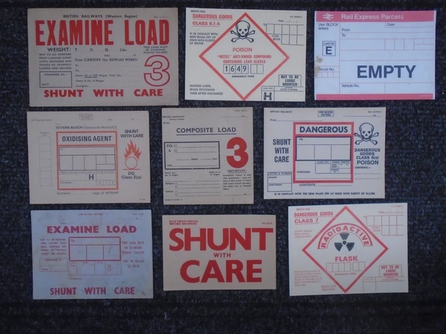 COLLECTION OF LARGE British Railways wagon labels. All different. £9.99 ...