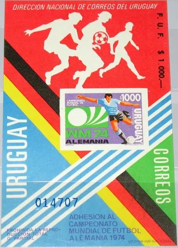 Uruguay 1974 1304 Special Block Soccer World Cup MNH