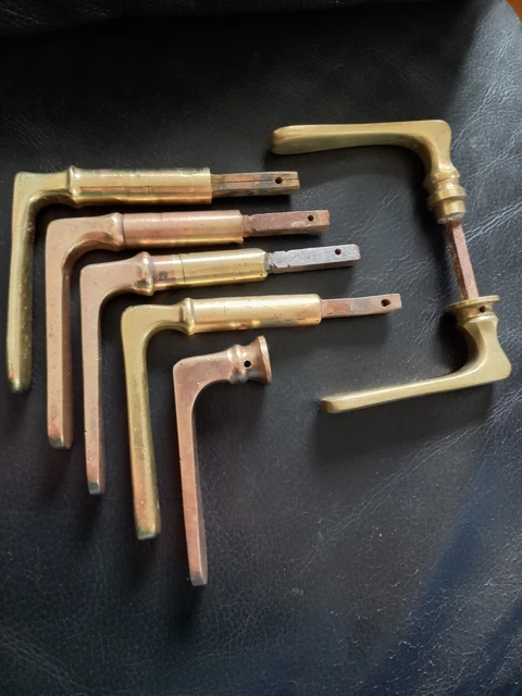 Poignees de porte en laiton d'occasion - Décoration