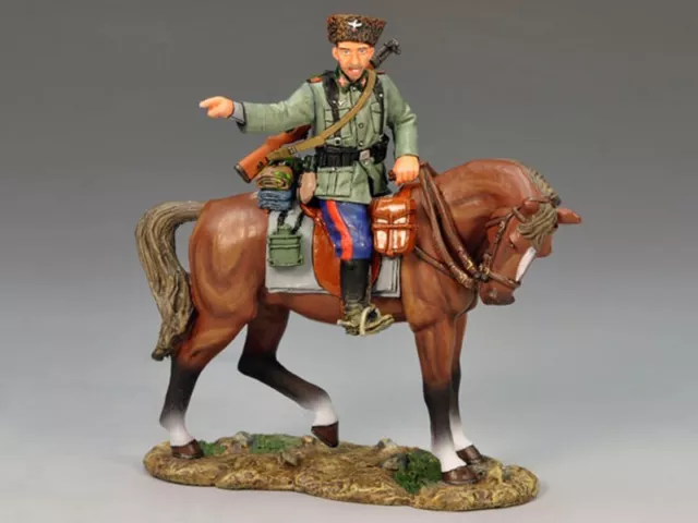 King And Country Wss148 Ws148 Mounted Cossack Pointing - 1:30 Scale German Wwii