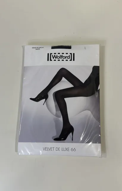 WOLFORD VELVET DE Luxe 66 Comfort Tights Size S, dark grey/anthracite £9.99  - PicClick UK