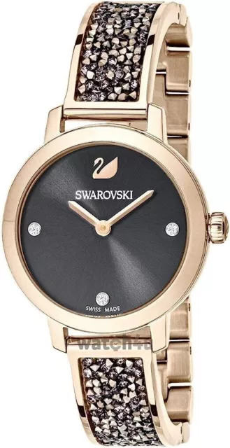 Swarovski 5466205 Cosmic Rock Black Dial Champagne Gold Tone Womens Watch