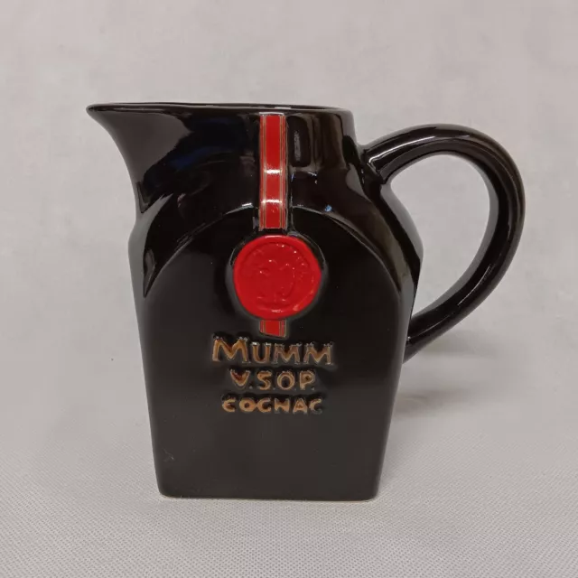 Mumm VSOP Cognac Water Pitcher Black Ceramic