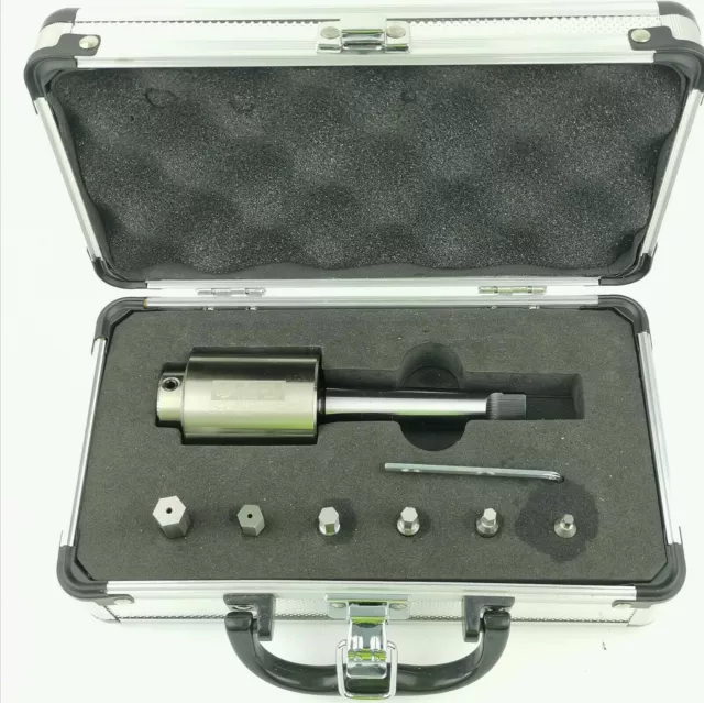 6 heads Rotary Hexagon Hole Broach Tool Kit KC-CX08P3 with Morse 3# Holder