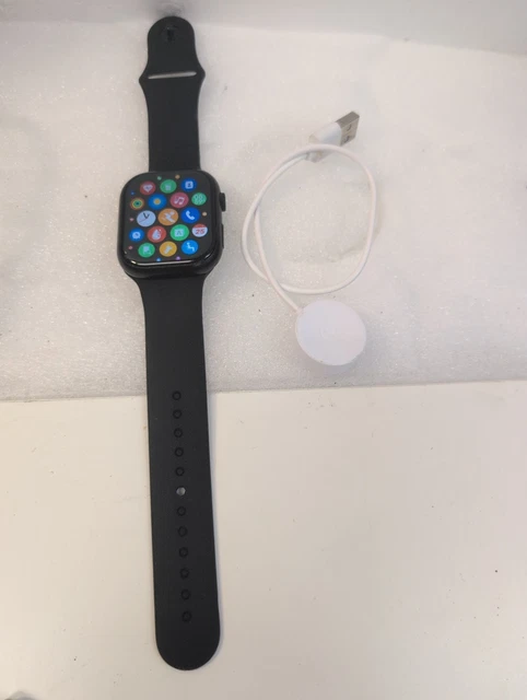 🎸APPLE WATCH S9 Series 9 GPS+LTE 9-49mm Aluminum Black Band Tested $290
