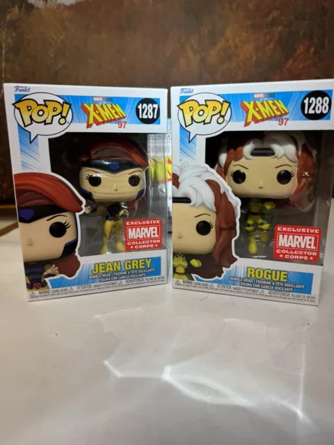 Jean Grey 1287 and Rogue 1288 X-Men '97 Funko Pop Marvel Collector Corps