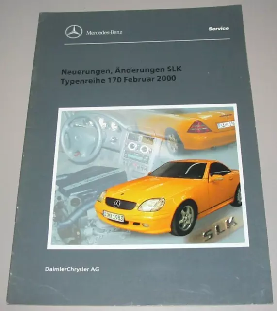 Werkstatthandbuch Mercedes R 170 SLK Neuerungen / Änderungen Buch Februar 2000