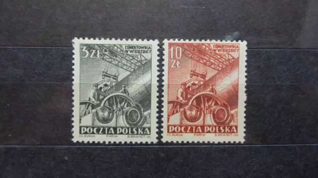 Polen 1952 / Kat. Fischer Nr. 610 - 611  Postfrisch / MNH (**)