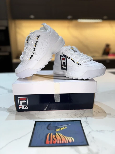 FILA Disruptor II 2 White Authentic Shoes Unisex Size US 4-11  FS1HTA1071X_WWT