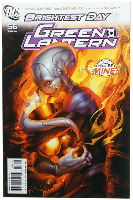 Green Lantern 56 Artgerm Variant NM Geoff Johns 2010 Orange Lantern DC Comics