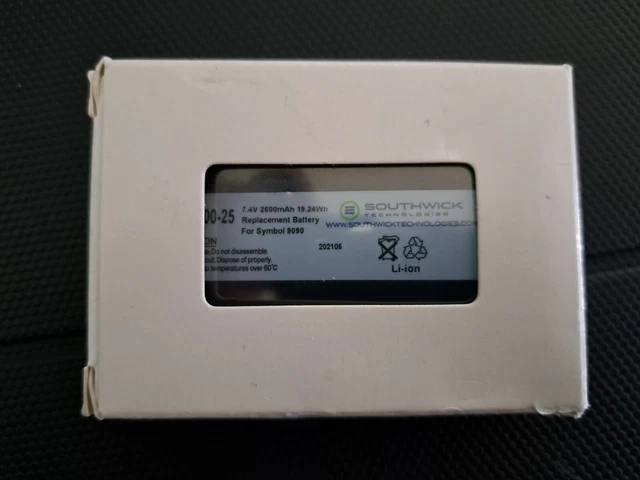 Southwick STB-9000-25 7.4V 2600mAh 19.24Wh Replacement Battery for Symbol 9090