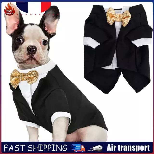 Polyester Dog Tuxedo Pets Formal Clothes Puppy Wedding Costumes Daily Wear (M) F