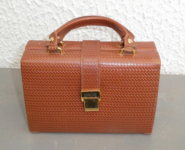 Boîte à Bijoux Ancienne Rare En Régule Doré Capitonnée - Marque Déposé 380 - Occasion Vintage