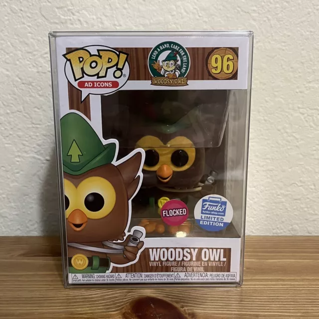 FunKo POP! Ad Icons Woodsy Owl #96 Flocked FunKo Shop Exclusive With Protector