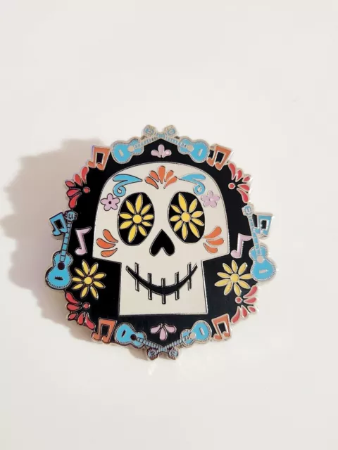 Disney Parks Coco Sugar Skull Day of the Dead Guitar Flowers Disney Trading Pin