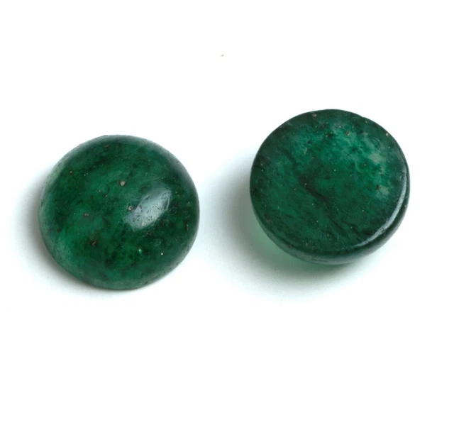 Cabochon rond en Aventurine naturelle, dos plat, qualité AAA, bijoux en...
