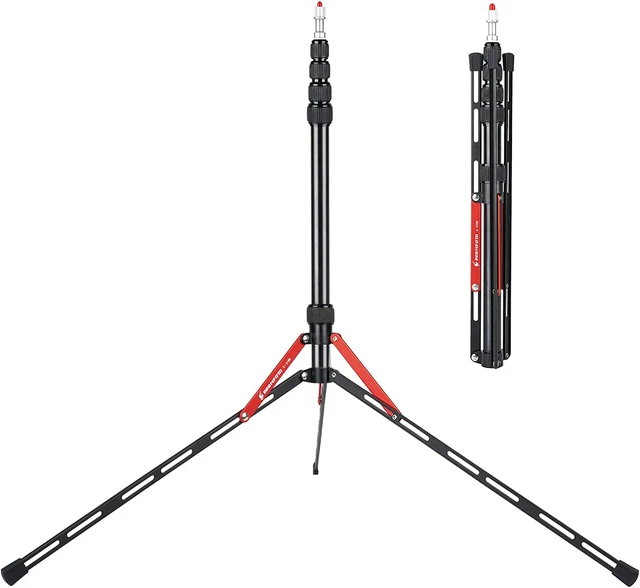 BESNFOTO Photography Travel Light Stand Tripod Portable Aluminum Lightweight 220
