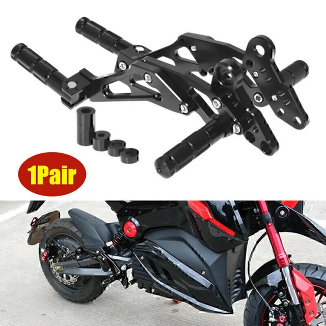 CNC Scooter Bike Motorcycle Foot Peg Bracket Front Rear Pedals Footrest Assembly