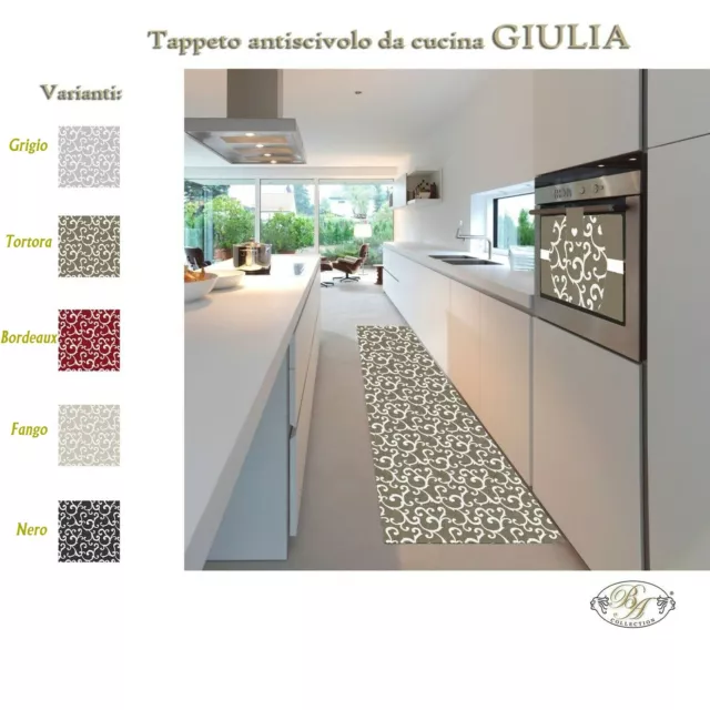 TAPPETO AL METRO Passatoia Antiscivolo Da Cucina BA Collection Fantasia  Giulia EUR 15,00 - PicClick IT