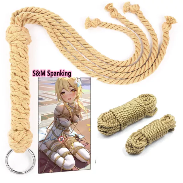 Spanking Cotton Rope Whip Slaves Cosplay  Torture Binding Tying Torture Gear 2