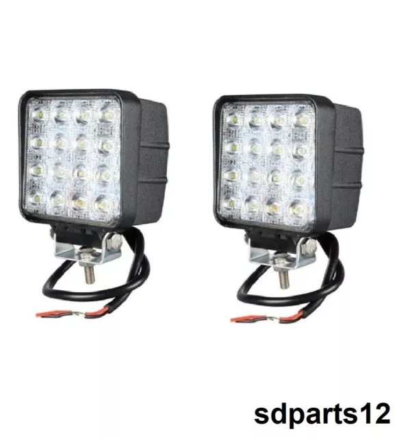 Phare LED 4X4 12v-24V, LED Feux 2PCS Phare De Travail 48W Feux