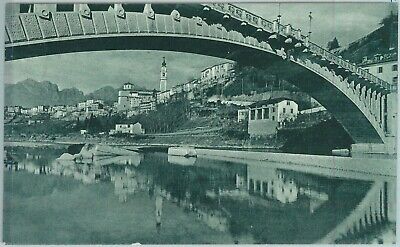 Cartolina d'epoca paesagg Italia Veneto Belluno Invasa inauguraz Ponte Ardo Aust 