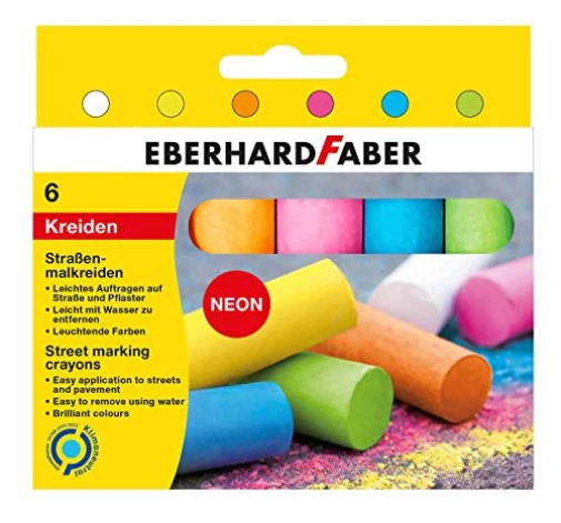 EBERHARD FABER StraBenmalkreide farbsortiert 6 St. NEW
