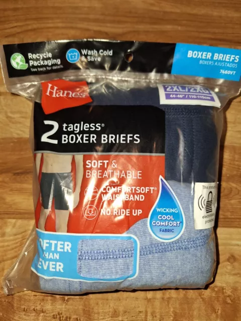 HANES MEN'S BOXER Briefs 8-PACK SIZE 2XL 3XL Tagless Underwear Random  Colors $26.99 - PicClick