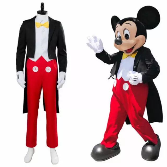 Mickey Mouse Suit Tuxedo Halloween Cosplay Costume Outfit Custom Made{