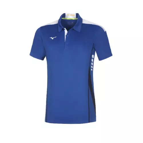 POLO A MANICA CORTA DA UOMO MIZUNO TEAM HEX RECT POLO ROYAL tennis padel