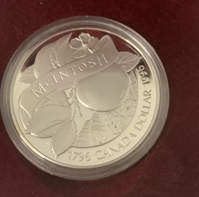 Canada 1996 McIntosh Apple  200th Anniversary Proof Silver Dollar