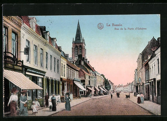 CPA La Bassée, Rue de la Porte d'Estaires
