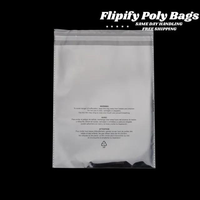 Clear Poly Suffocation Warning Self Seal FBA Bags - 6"x9" 8"x10" 9"x12" 11"x14"