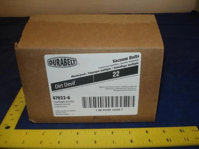Pallet of 1200 DURABELT DIRT DEVIL 67022 VACUUM BELTS 22'' T10074