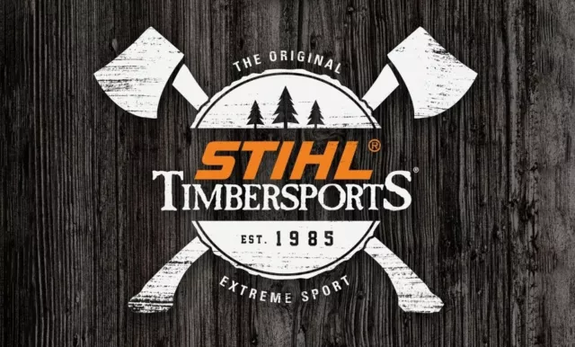 Stihl Timbersports Fahne Flagge Banner Dekoration Kettensäge 90 x 150 cm Typ 1