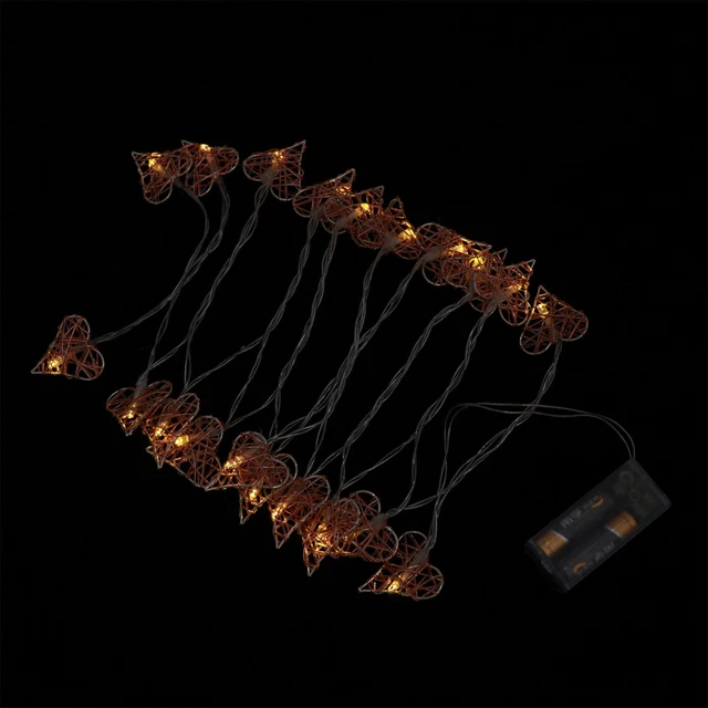 Linterna de hierro corazón corazón de hadas luces decorativas