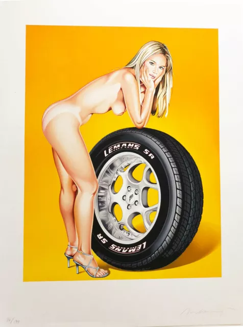 Mel Ramos - Tyra Tire, Original Graphik, Pop Art, Kunst