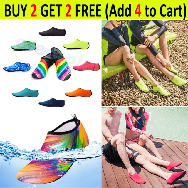 Kids Women Men Aqua Socks Water Beach Shoes Anti-Slip Sea Swim Pool Wetsuits