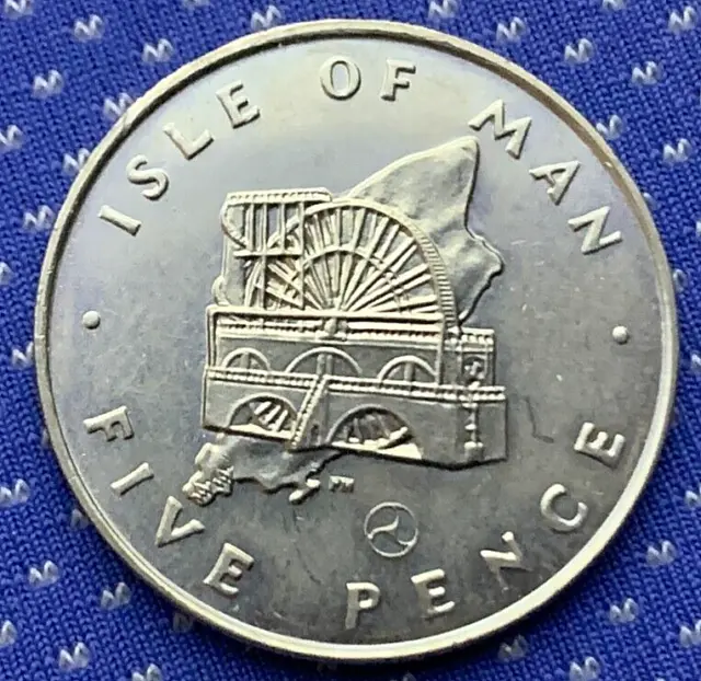 1979 ISLE OF MAN UK 5 Pence Coin UNC ( Die letters AA )  #ZM179