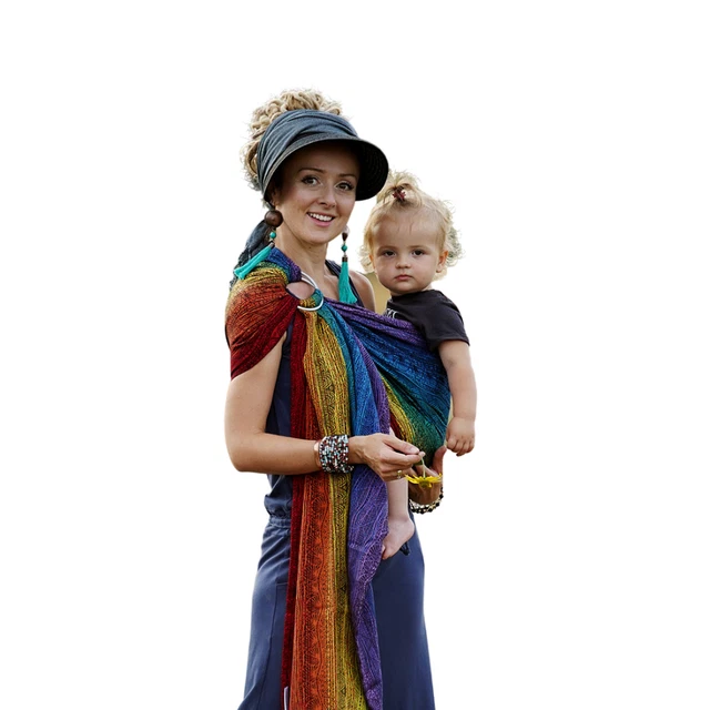 Little Frog Ring Sling - Rainbow Harmony - taille M (2,1 m)